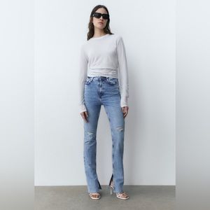 Zara High Rise Flared Slim Fit Denim Z1975